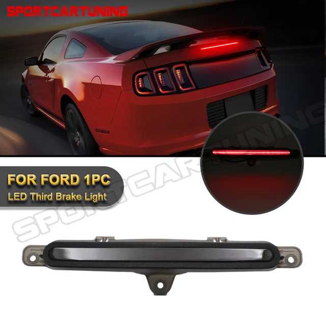 Full LED 3RD Third Brake Lights Black For Ford Mustang 2010 2011 2012 2013 2014