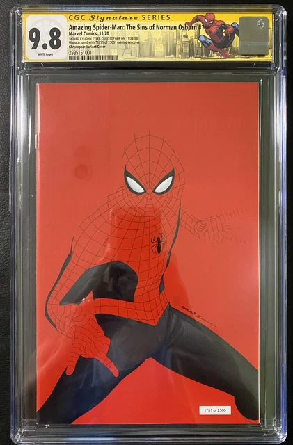 Amazing Spider-Man 1 Sins of Norman Osborn 1 CGC 9.8 NYCC variant signed JTC