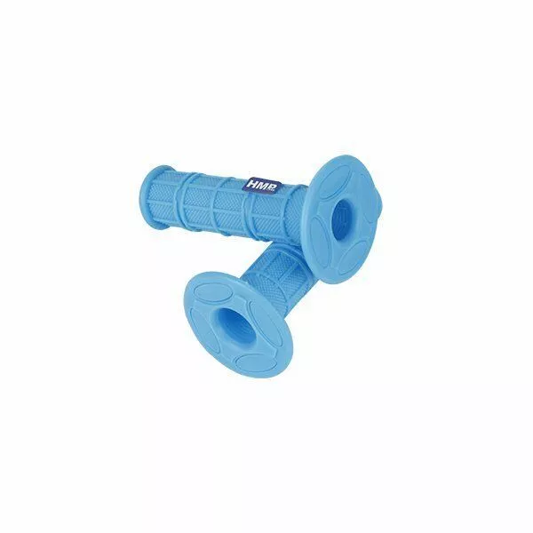 Griffgummi Lenkergummi Set 22 mm Lenker mit Daumengas Hellblau  ATV Quad HMParts