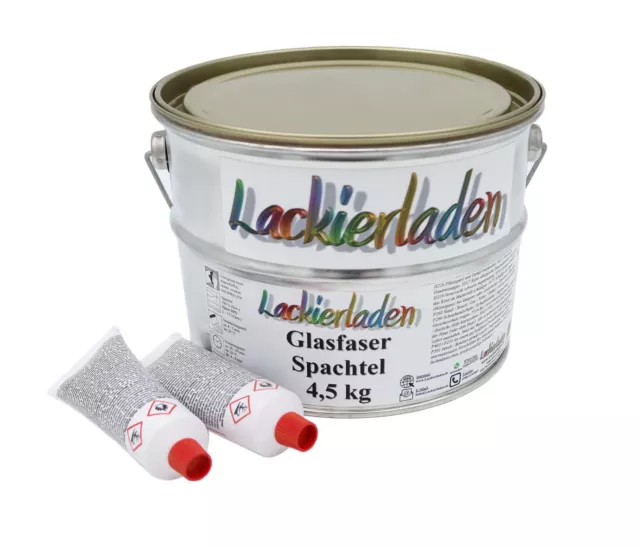 Glasfaserspachtel inkl. Härter 4,5 kg | Faserspachtel Spachtelmasse Spachtel 4,5 3