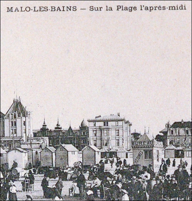 Malo-Les-Bains 1904 Plage Rare Pas-De-Calais 62 Carte Postale Ancienne Animee