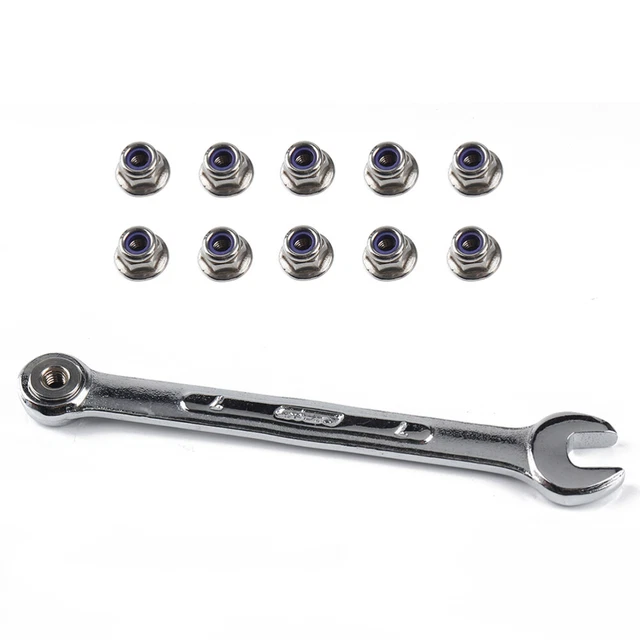 10 Pcs Hardware-Mutter Selbsthemmend Ringschlüssel Steckschlüssel