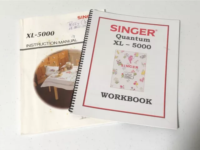 Libro de trabajo e instrucciones manual de instrucciones Singer Quantum XL5000 XL-5000 máquina de coser en muy buen estado