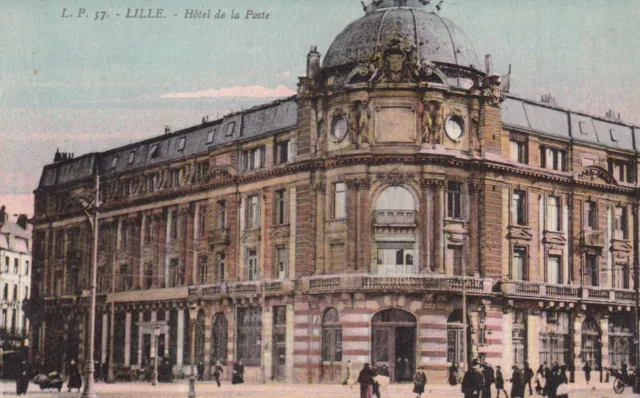 Carte Postale Ancienne Cpa / Lille Hotel De La Poste