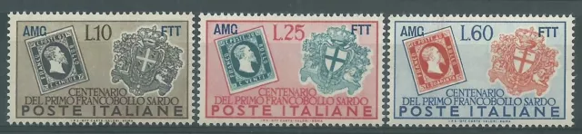 1951 Trieste A Amg-Ftt 100 Francobolli Sardegna 3 V Mnh Mf26427