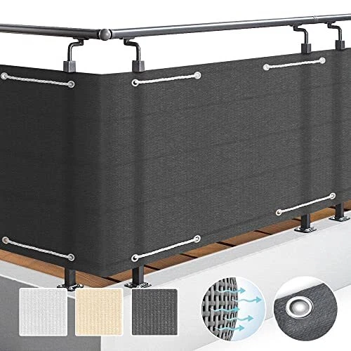 Sol Royal Brise Vue Balcon Extérieur 90x500 cm HDPE SolVision HB2 – Protectio...