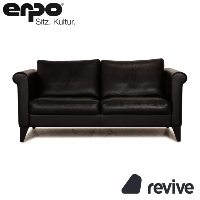 Erpo CL 500 Leder Zweisitzer Schwarz Sofa Couch