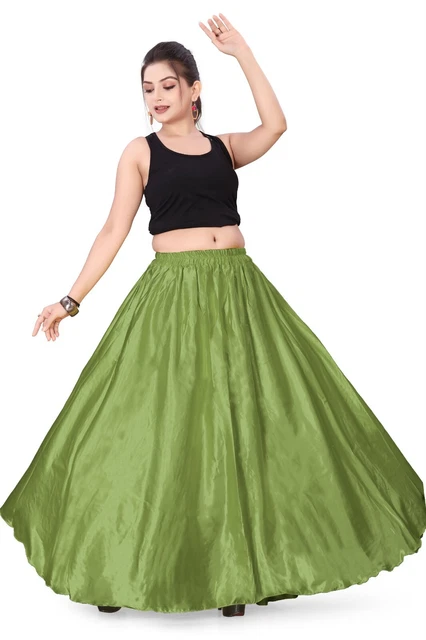 Jupe Longue Danse Orientale Gypsy | 4 Niveaux | Multicolore Rayures | Coton | Inde