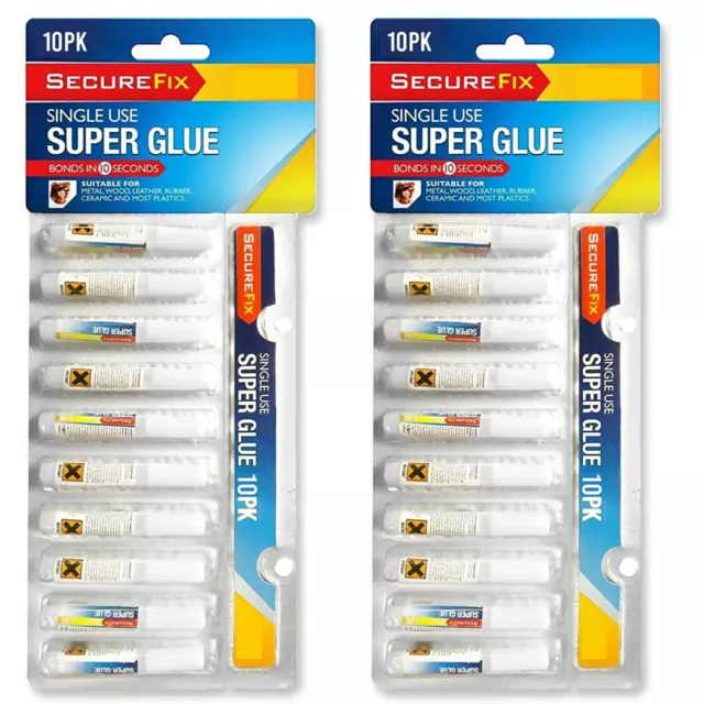 24pk Single Use Super Glue All Purpose, 1.5g Dries in Just 10 Seconds,  Instant Superglue Strong, Super Glue for Plastic Wood Metal