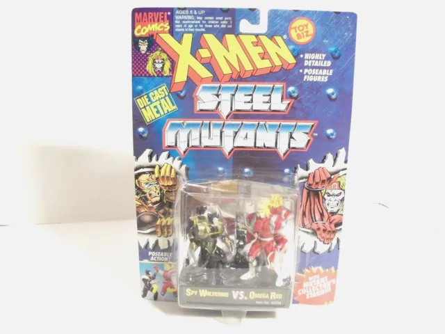 New X-Men Die Cast Steel Mutants Spy Wolverine Vs. Omega Red W/Collectors Stand