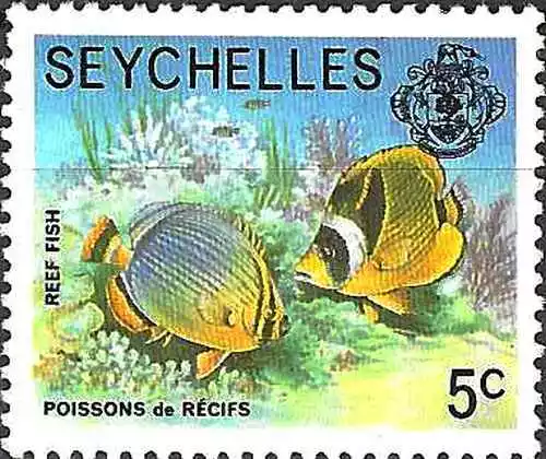 Timbre Poissons Seychelles 372 ** (65139B)