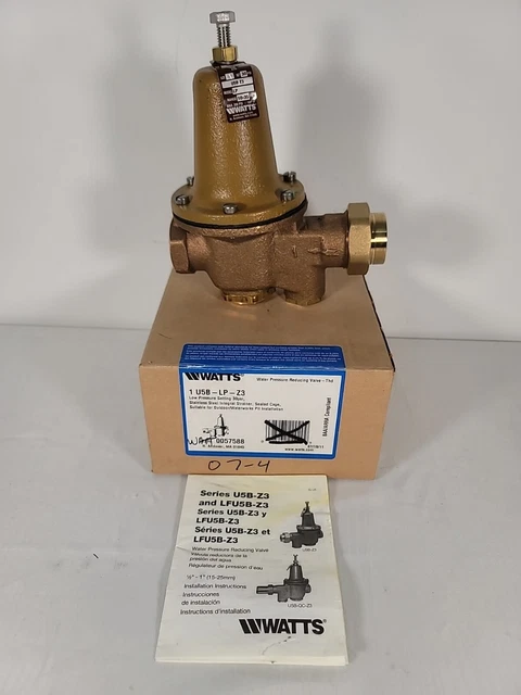 WATTS water pressure reducing valve-Thd 1 U5B-LP-Z3  0057588