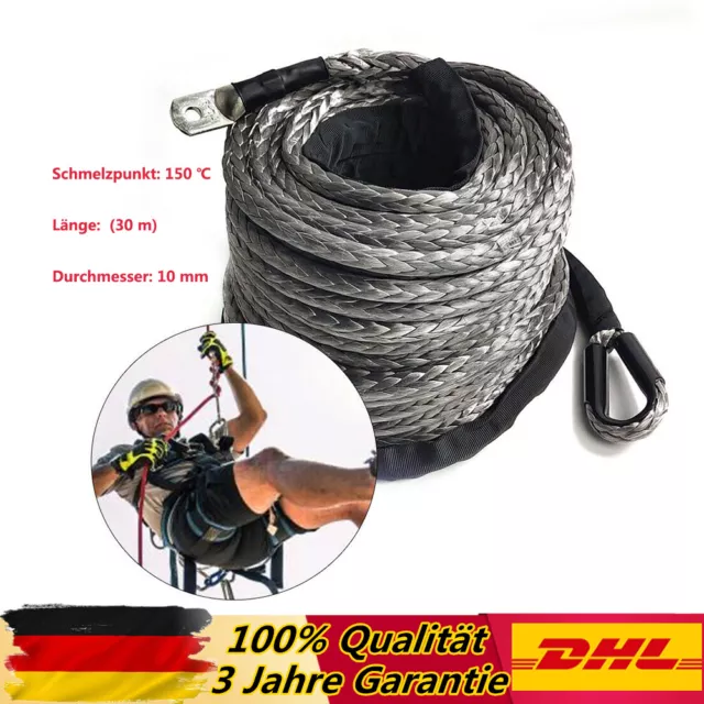10MM * 30M Windenseil Kunststoffseil Seilwinde Windenseil Forstseil Seil Draht