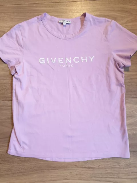 T SHIRT GIVENCHY PARIS ragazze 12 logo ortografico rosa Desogner maglietta casual top EUR 26 49 PicClick IT