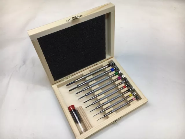 French Made Jewelers Screwdrivers Set of 9  for Watch and Clock Repair