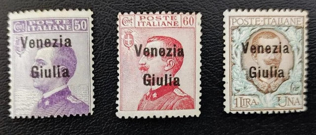 Italy. 1918.Venezia Giulia. 50,60C, 1L. Key Val. Mng. Sass#27/9.Cat.176 Eur. Mh