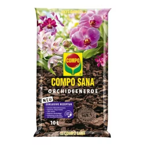 Compo Sana Orchideenerde 10 L Dünger Blumenerde Spezialerde Wachstum Orchideen