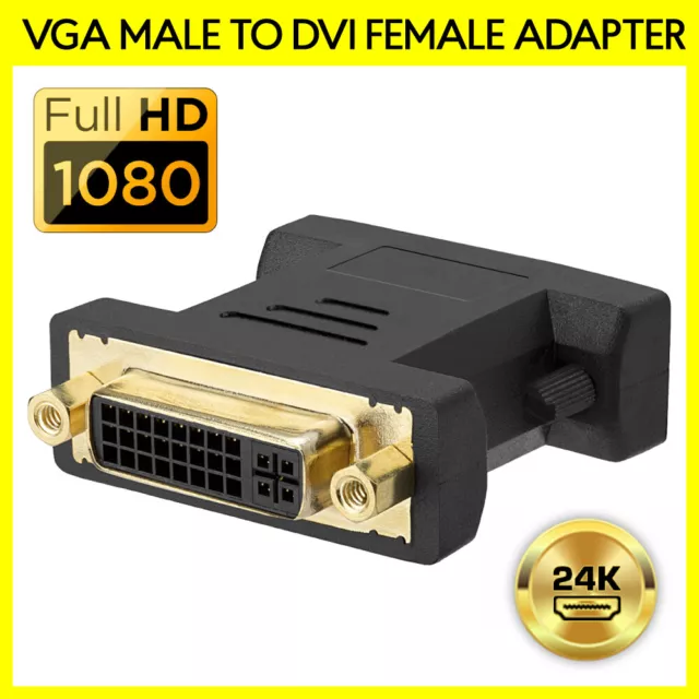 Adaptador analógico convertidor de conector analógico DVI-A hembra a VGA macho para monitor de PC