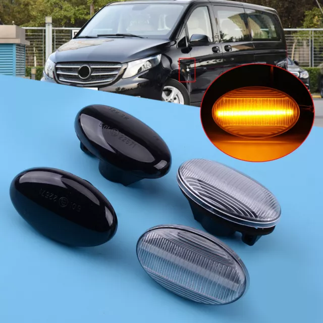 2pcs LED Side Indicator Marker Light Fit for Mercedes Benz Smart W450 W452