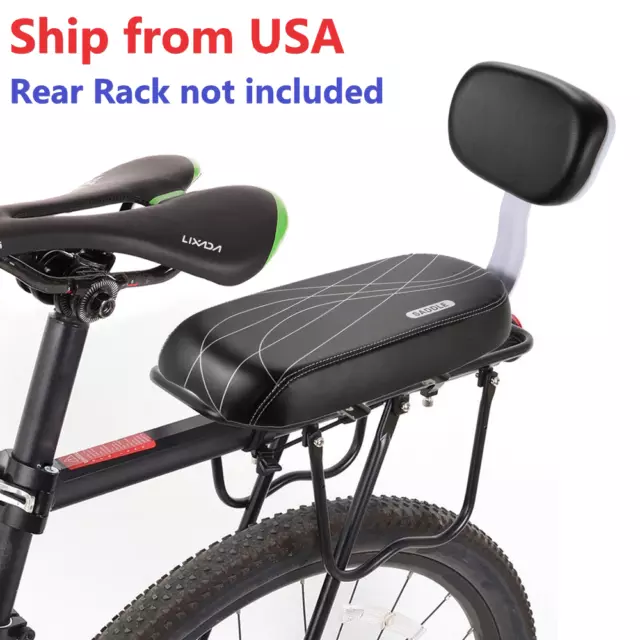 Child Safety Bicycle Bike Rear Seat Cushion Back Seat Armrest Footrest Set