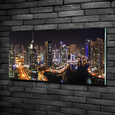 Tulup Tableau Sur Verre Trempé Image 70x100 Hong kong par nuit 