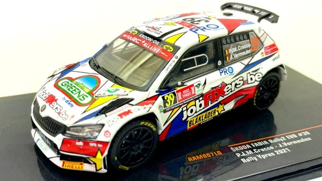 Miniature voiture Rally auto 1:43 Ixo Skoda Fabia Rallye 2 Evo Modélisme Static