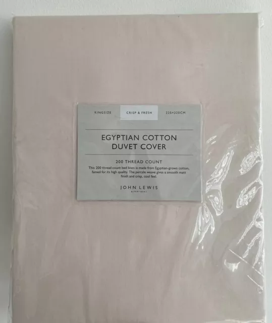 John Lewis King size Egyptian Cotton Duvet cover . BNWT