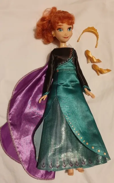Frozen 2 Disney Queen Anna Singing Doll With Shoes And Crown by Hasbro Kids Toy