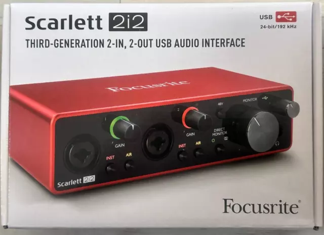 NEW Focusrite Scarlett 2i2 2x2 3rd Generation USB Audio Interface