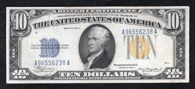 Fr 2309 1934-A $10 Ten Dollars “North Africa” Silver Certificate Gem Unc