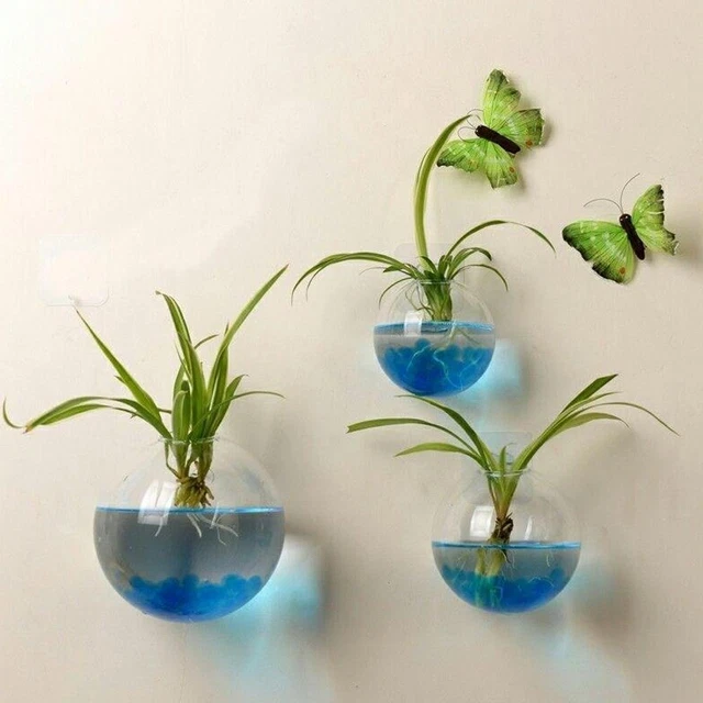 Wall Mounted Fish Tank Bowl Bubble Aquarium Hanging Goldfish hot. Terrarium E0Y5