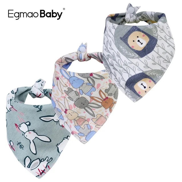 Paño de baberos absorbentes suaves - paños triangulares pañuelos saliva toalla de alimentación babero