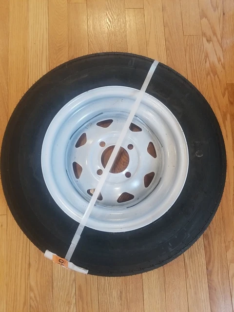 Eco-Trail ST 5.30-12 Load Range b Trailer Tire on 4 Bolt Wheel