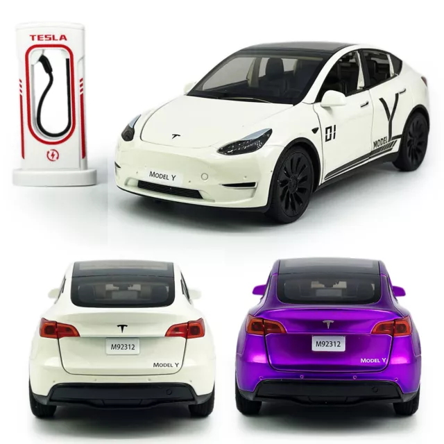 1:24 Tesla Model Y Model Car Diecast Toy Cars Gift Toys for Kids Boys Collection