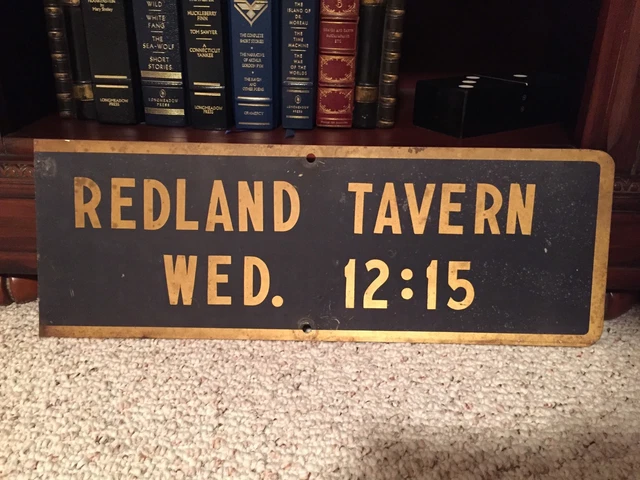 Vintage Redland Tavern Metal Sign. - Perfect for the Man Cave