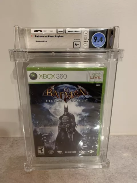 Batman: Arkham Asylum (Xbox 360) WATA Graded 9.4 A+ Brand New Factory Sealed