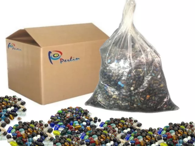 10kg Grosshandel Gemischt Lampwork Indische Glasperlen Schmuck perlen MIX1#10kg