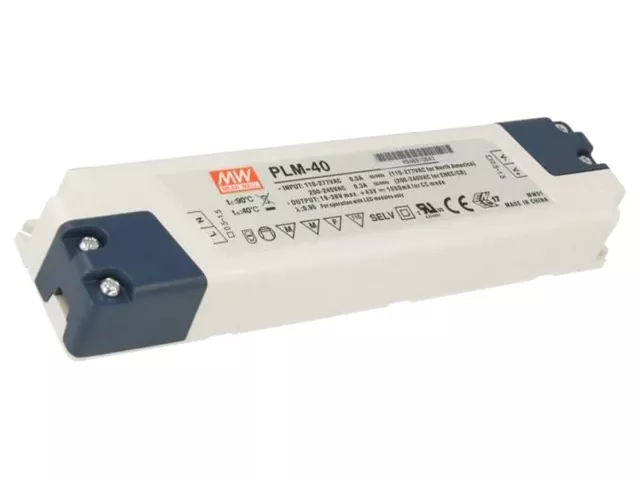 MeanWell PLM-40-350 Led Driver Corrente Costante 350mA DC53V-105V Max 40W