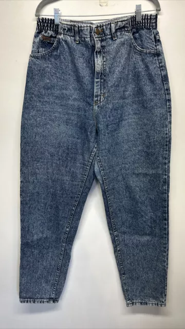 Vintage Lee Mom Jeans High Rise Acid Wash Tapered Leg Sz 18 Long L