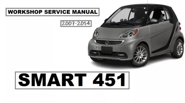 SMART fortwo 451 Service workshop Manual for Smart 451 (2007-2014),USB stick