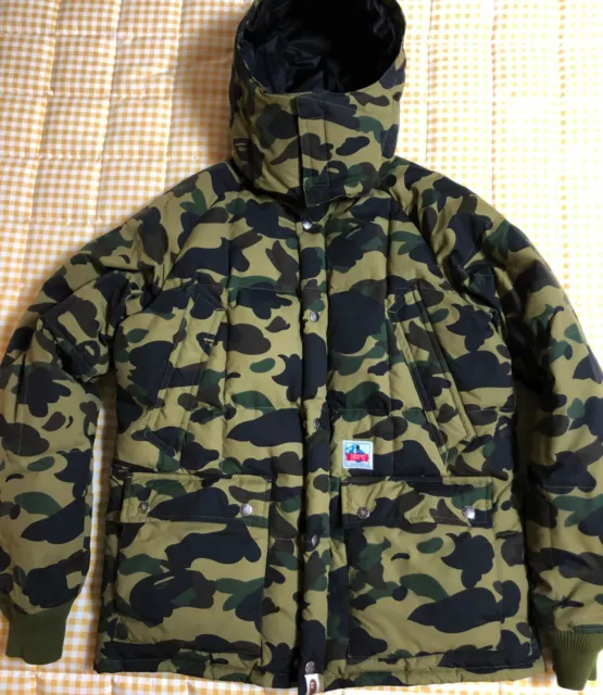 A BATHING APE Men s 1ST CAMO Mountain SNOW BOARD DOWN JACKET BAPE
