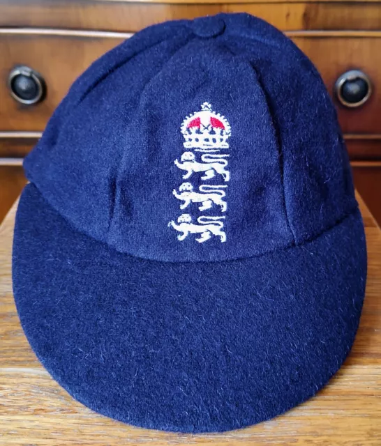 New Trad. Style England 1970s Navy Blue Woollen Cricket Caps, L & XL @ £17.95p