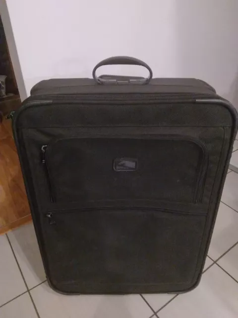 TUMI LGE UPRIGHT-19''W X 27' h x 12"--BLACK BALLISTIC NYLON 2 WHEEL ROLLING -GUC