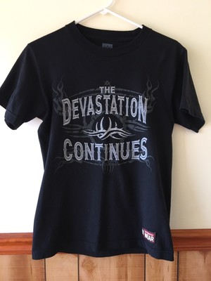 Bill Goldberg WWE Wrestling Shirt Small The Devastation Continues