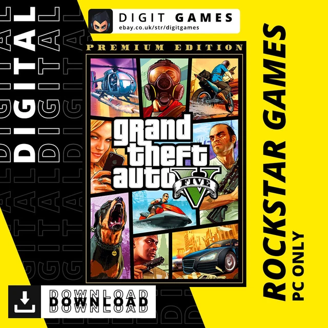 GRAND THEFT AUTO V / GTA 5 Premium Edition - Rockstar Games Key / PC ...