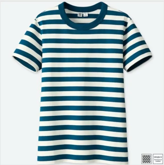 Uniqlo U Striped Crew Neck Short Sleeve T-shirt Größe: XS