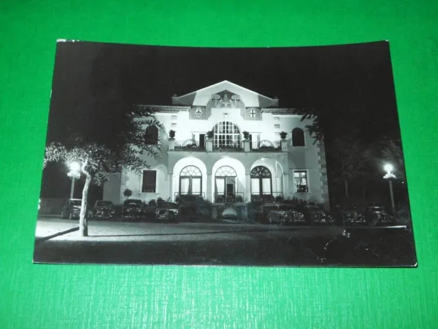 Cartolina Cavalese - Notturno del Teatro Comunale 1954