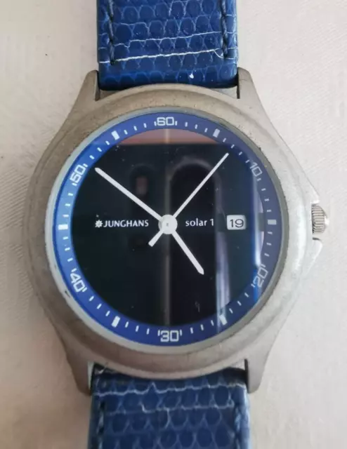 Armbanduhr Vintage alt  Uhr Junghans Solar 1 Datum läuft