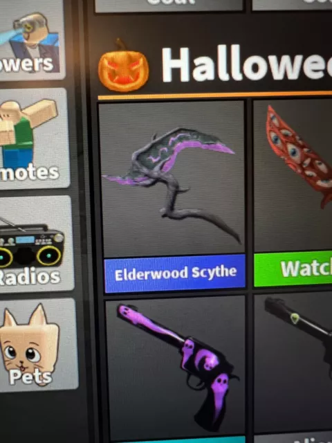 Roblox Murder Mystery 2 Mm2 godly ELDERWOOD SCYTHE