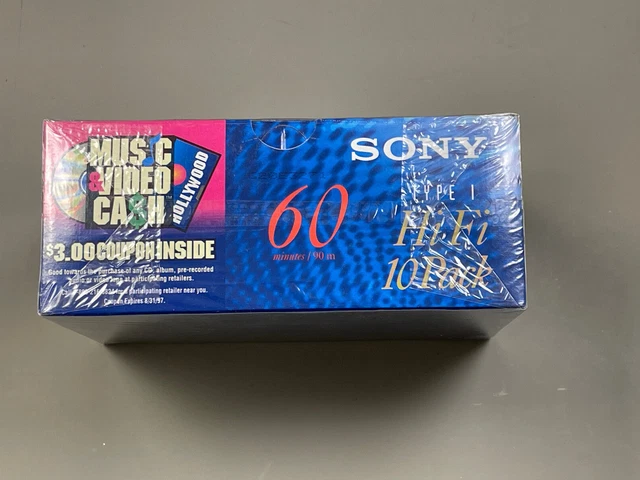 Lot De 3 Cassettes Audio SONY HF C-60 - K7 Vierges Type I - Made In France - NEUF
